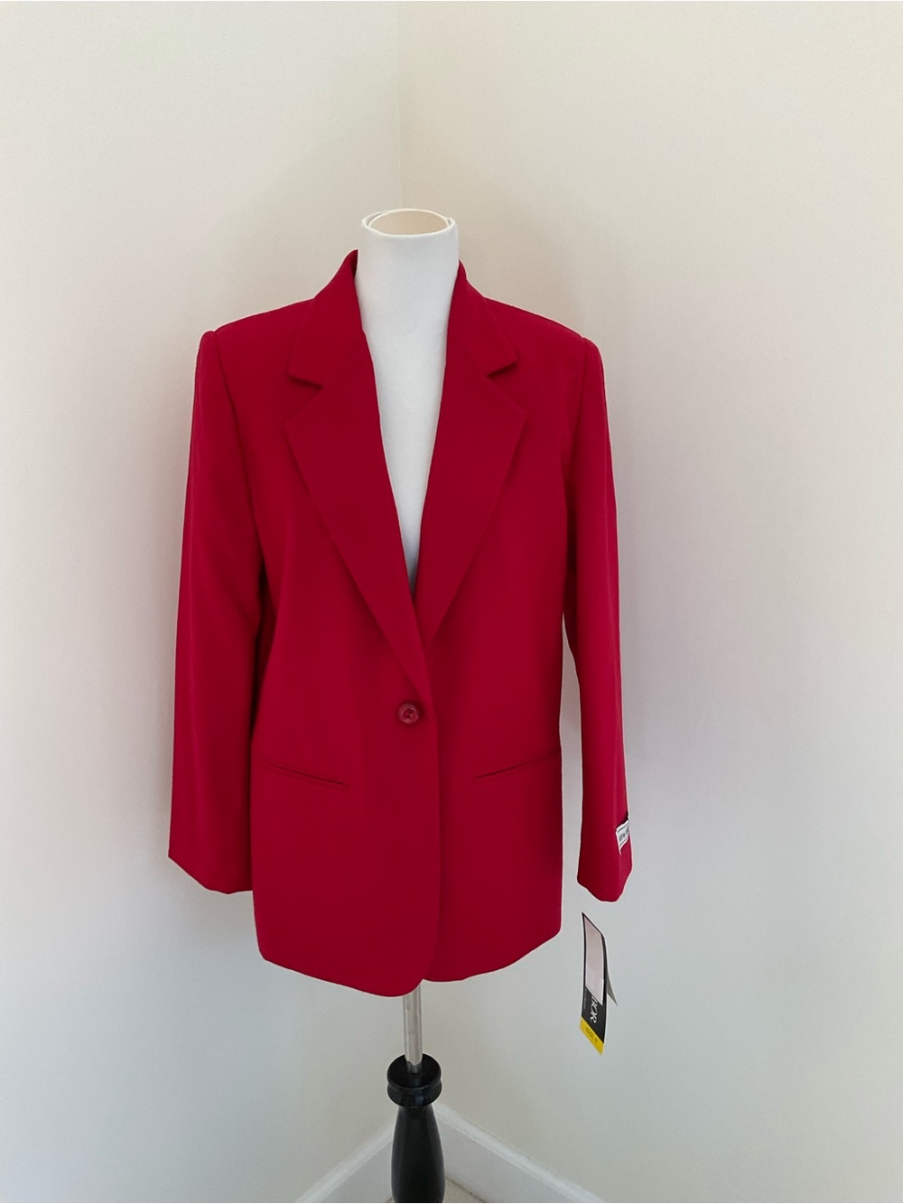 NWT Sag Harbor Bright Red Women’s Wool Blazer Jacket